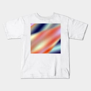 red blue white abstract texture background pattern Kids T-Shirt